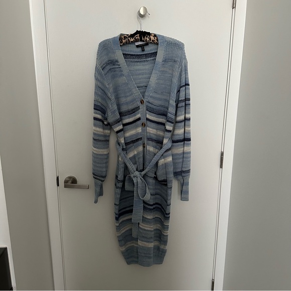 ELOQUII Elements Cardigan Sweater Dress With Tie - Picture 5 of 10